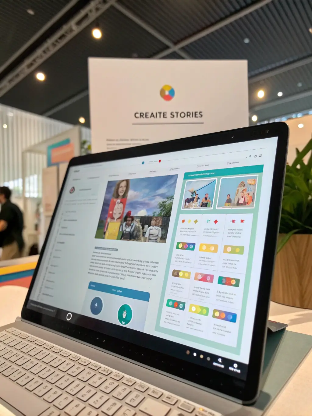 A digital illustration of a clean, modern interface showcasing various AI-powered writing tools, emphasizing features like grammar checking, style suggestions, and content optimization for blog posts and articles.